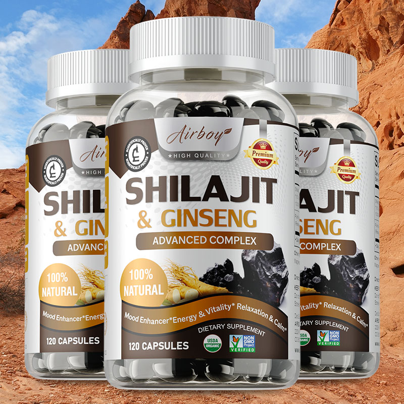 Pre Workout Supplement - シラジットと高麗人参 - エネルギーと活力のサポート、精神的明晰さの向上、免疫サポート、持久力の向上、筋肉の成長