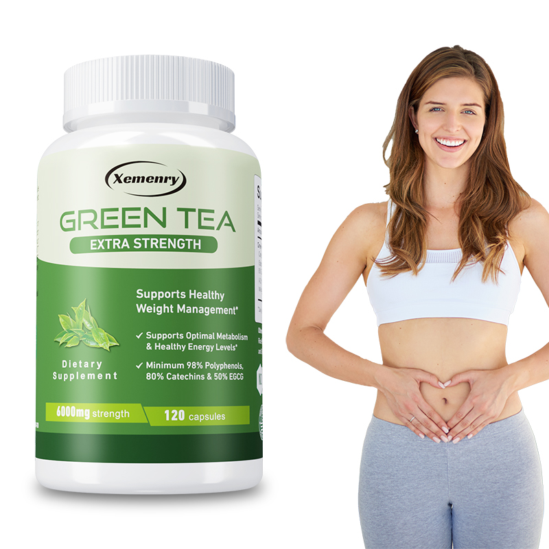 Green Tea Extract Fat - 緑茶カプセル - 代謝促進、お腹の脂肪燃焼、食欲抑制、体重管理、消化のための植物ベース