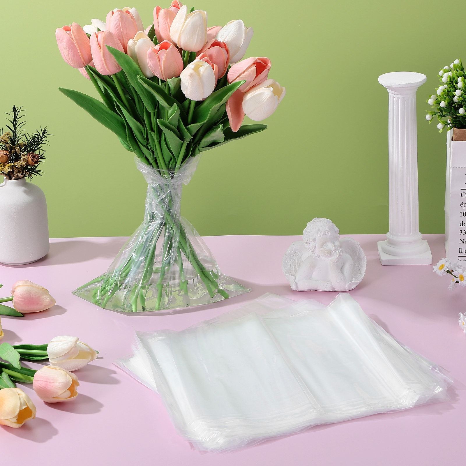 50 個フラワーバッグプラスチック生花栄養バッグ水貯蔵バッグ - Nutrition & Fitness Coaching Fulham のレビューと価格