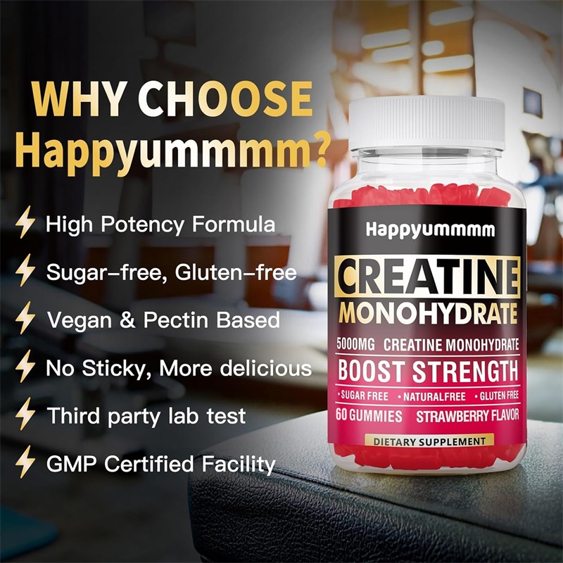 男性と女性のためのクレアチンモノハイドレートグミ - エネル - Pre Workout Supplement のレビューと価格
