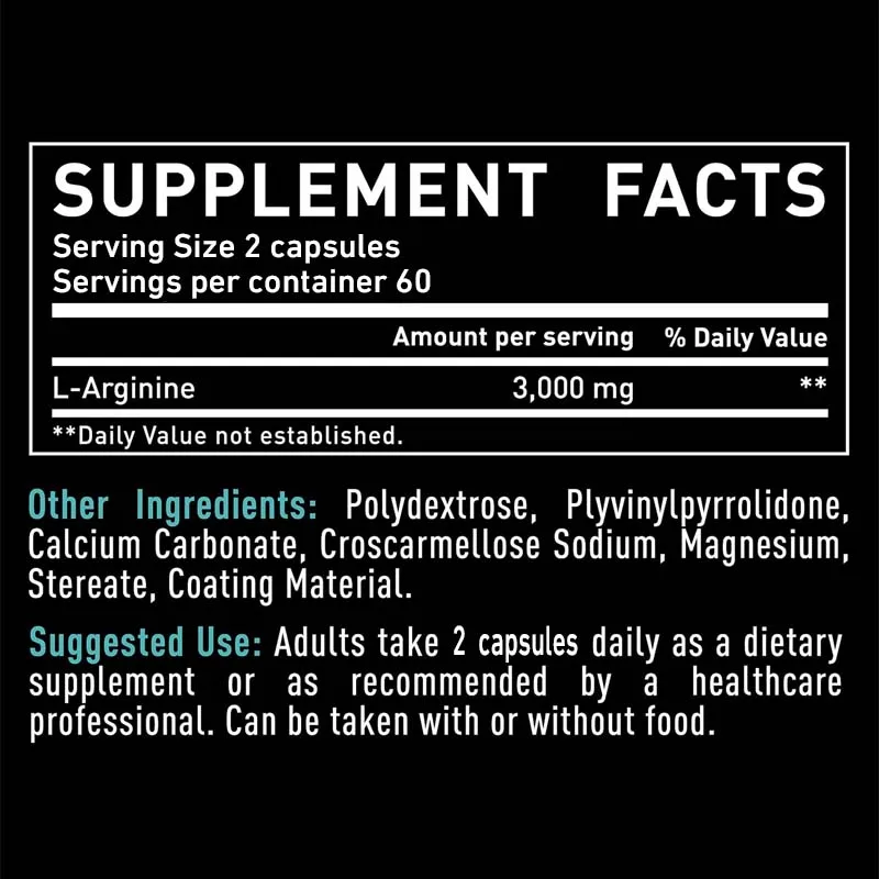L-アルギニン 3000mg - 運動中のエネルギー、強さ、 - Pre Workout Supplement のレビューと価格