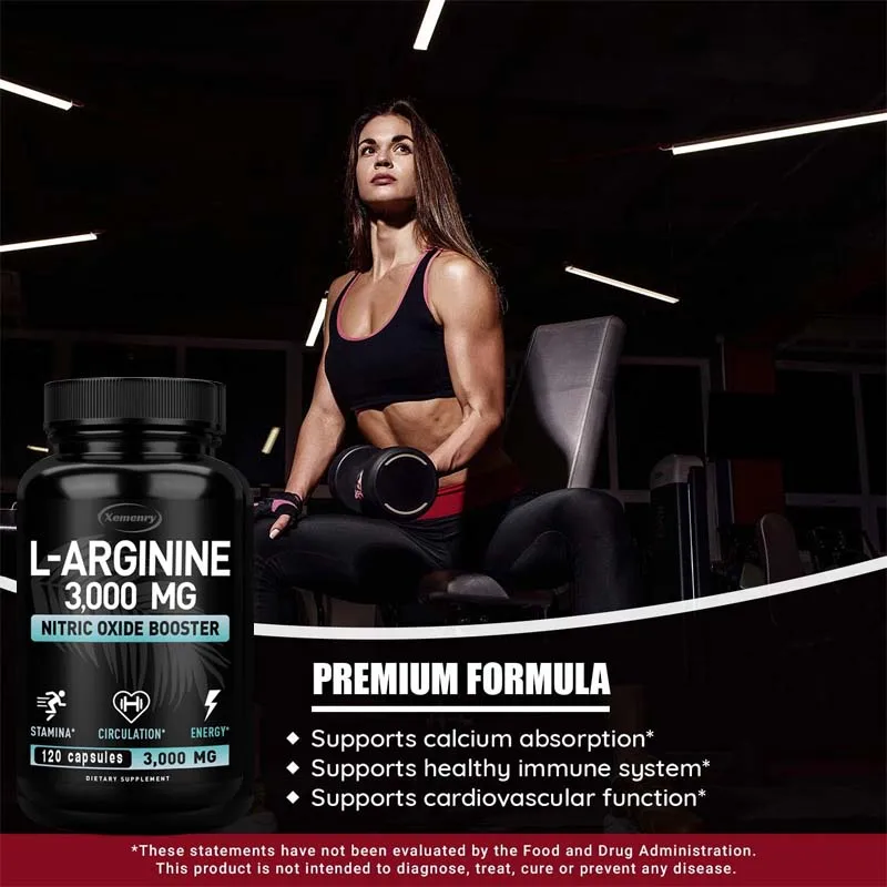 L-アルギニン 3000mg - 運動中のエネルギー、強さ、 - Pre Workout Supplement のレビューと価格
